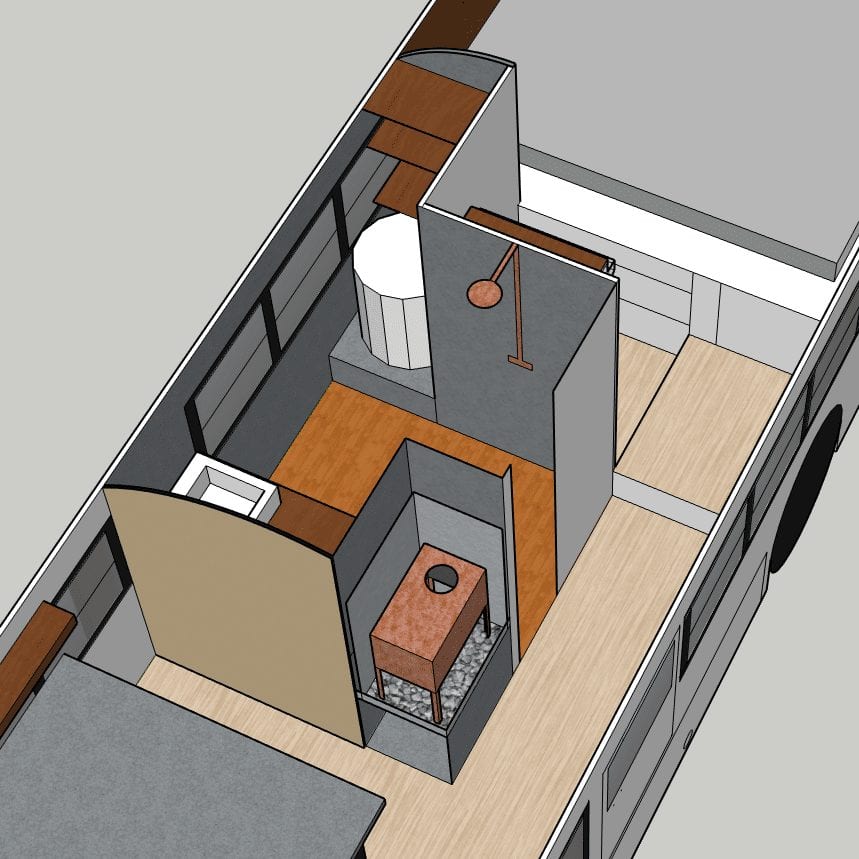 The most fun part of a skoolie build is choosing the layout. The trick is creating the space you want while paying attention to practical issues. | sincewewokeup.com | Since We Woke Up