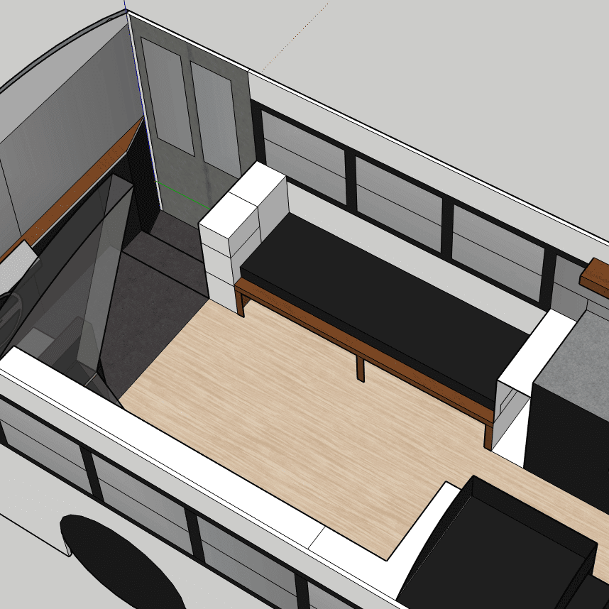 The most fun part of a skoolie build is choosing the layout. The trick is creating the space you want while paying attention to practical issues. | sincewewokeup.com | Since We Woke Up