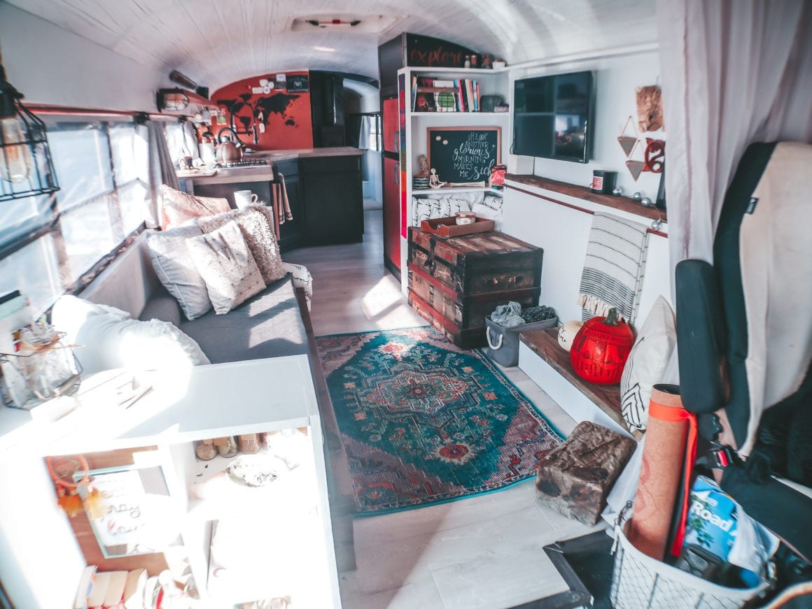 The most fun part of a skoolie build is choosing the layout. The trick is creating the space you want while paying attention to practical issues. | sincewewokeup.com | Since We Woke Up