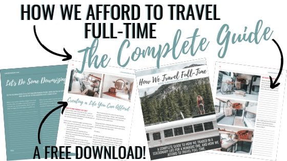 The number one question we're asked is how we make money while traveling full-time. Download the free PDF with all the answers and a workbook for you here! | sincewewokeup.com | Since We Woke Up